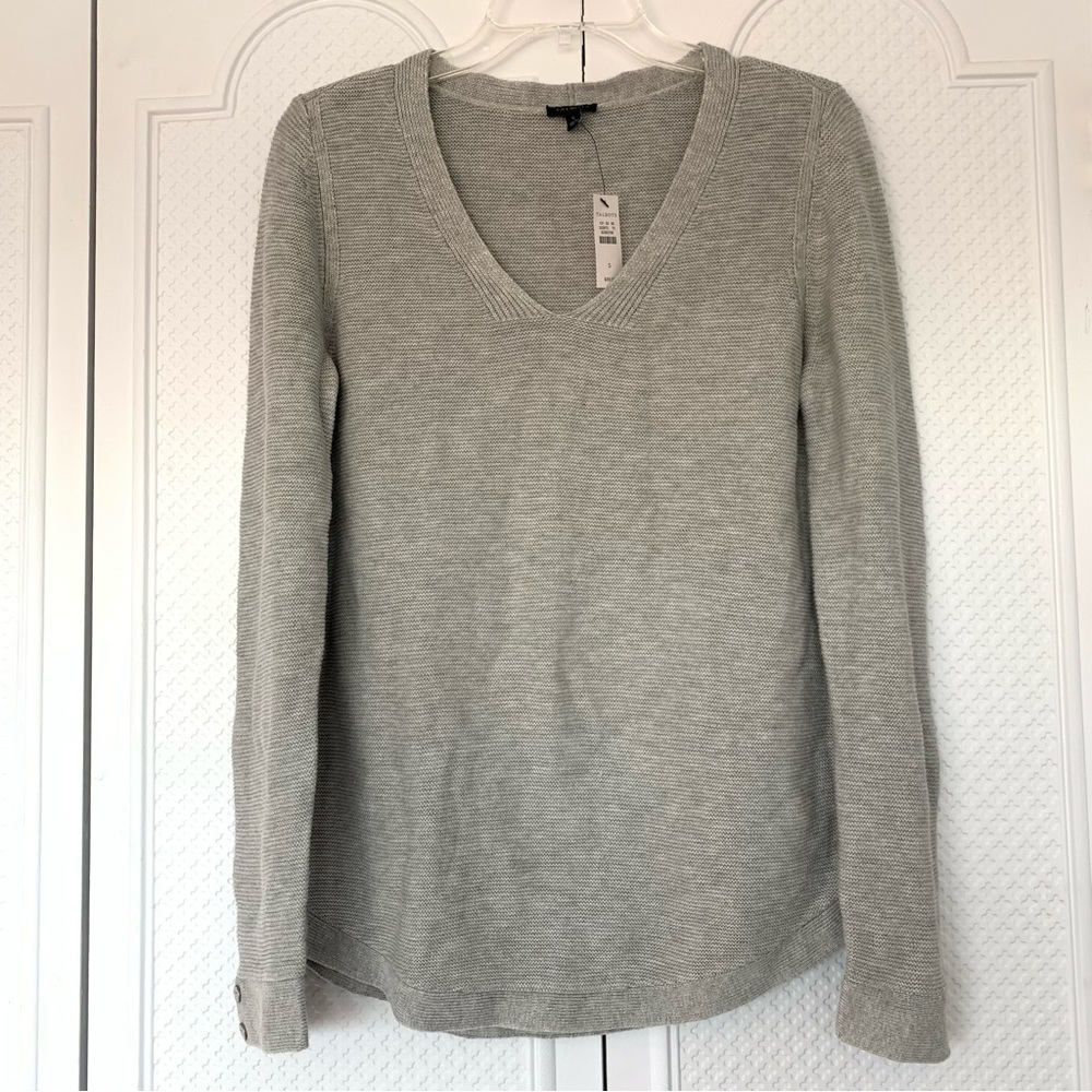 Talbots | NWT Grey Ribbed Sweater